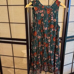 Boutique floral mini with high neck